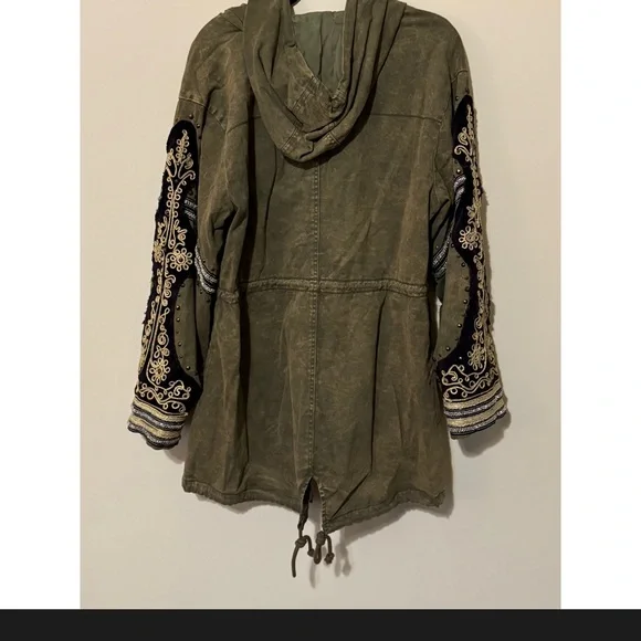 Free People Golden Quills Military Jacket size M - Picture 2 of 13